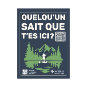Autocollant sécurité plein air quelqu’un sait que t’es ici