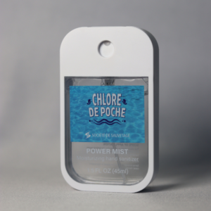 Brume hydratante antiseptique Chlore de poche de la Société de sauvetage, format de 45 ml.