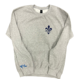 Crewneck gris Sauvetage sportif de la Société de sauvetage, vue de devant